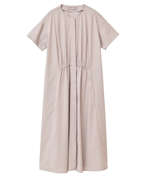 フロントギャザーシャツワンピース 詳細画像 グレイッシュベージュ 8