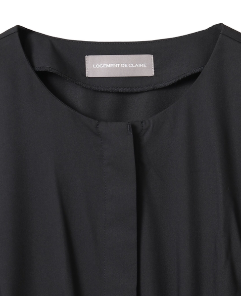 フロントギャザーシャツワンピース 詳細画像 ブラック 11