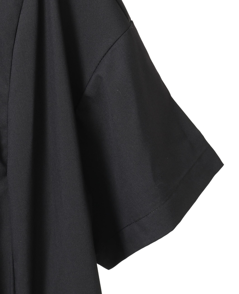 フロントギャザーシャツワンピース 詳細画像 ブラック 12