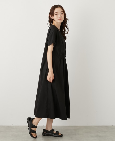 フロントギャザーシャツワンピース 詳細画像 ブラック 5