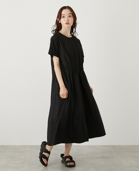 フロントギャザーシャツワンピース 詳細画像 ブラック 7