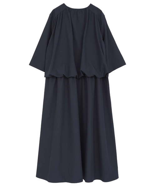 【LOURMARIN】バックギャザーワンピース 詳細画像 ネイビー 7