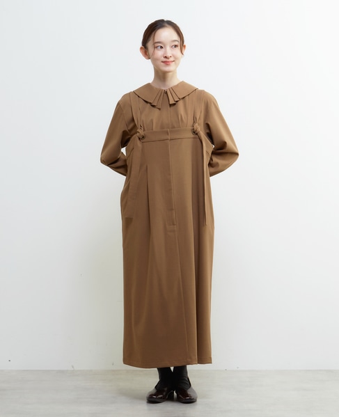 【LOURMARIN】サロペットワンピース 詳細画像 キャメル 2