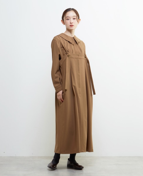 【LOURMARIN】サロペットワンピース 詳細画像 キャメル 8