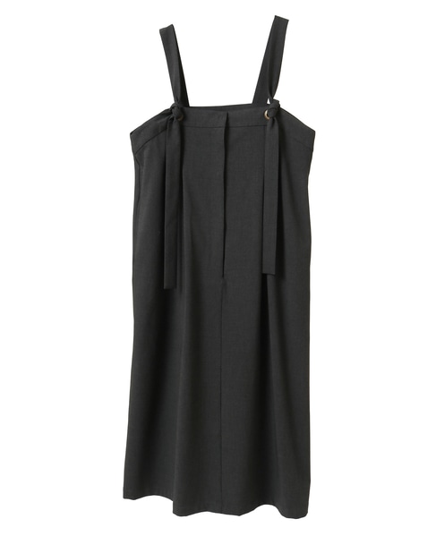 【LOURMARIN】サロペットワンピース 詳細画像 チャコールグレー 2