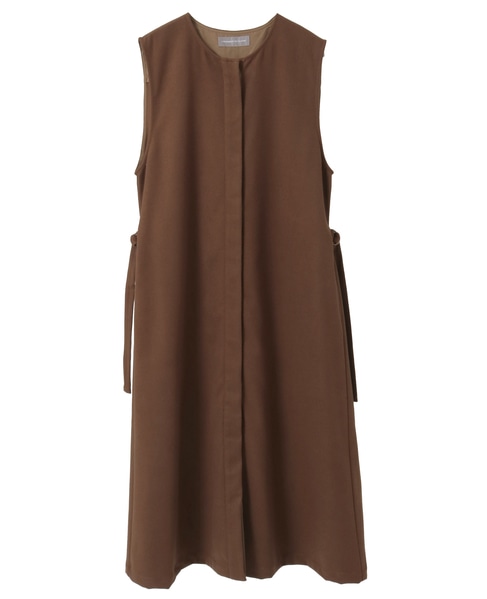 クルーネックスリーブレスワンピース 詳細画像 キャメル 11