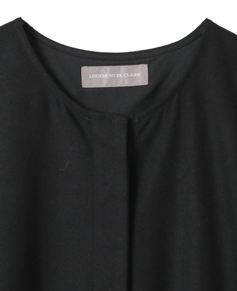 クルーネックスリーブレスワンピース 詳細画像 ブラック 11