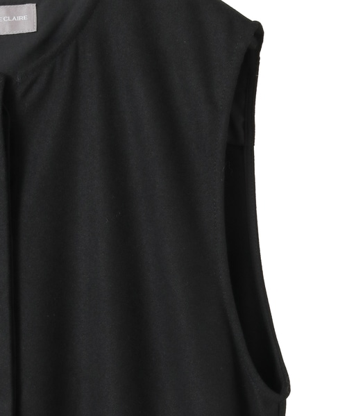 クルーネックスリーブレスワンピース 詳細画像 ブラック 12