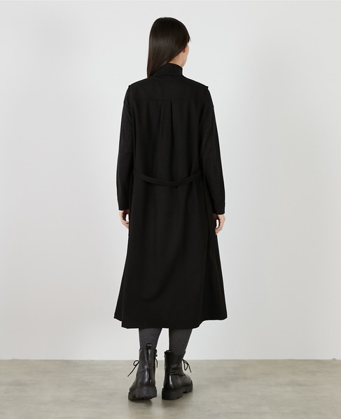 クルーネックスリーブレスワンピース 詳細画像 ブラック 4