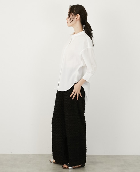 コットンローンバンドカラーシャツ 詳細画像 オフホワイト 3