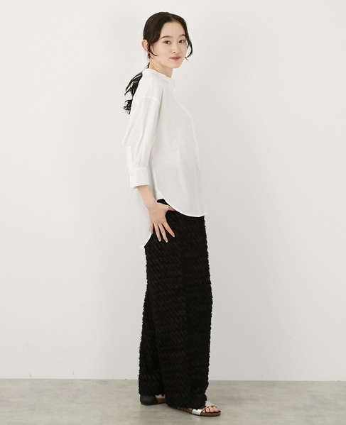 コットンローンバンドカラーシャツ 詳細画像 オフホワイト 6