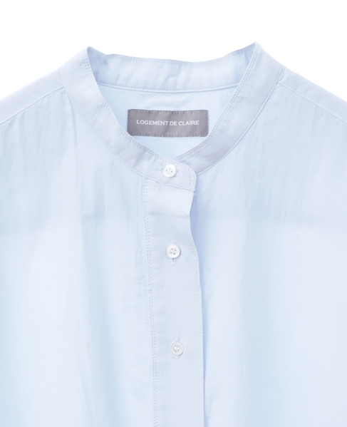 コットンローンバンドカラーシャツ 詳細画像 サックスブルー 10