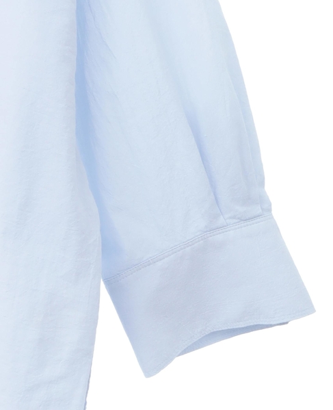 コットンローンバンドカラーシャツ 詳細画像 サックスブルー 11
