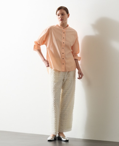 コットンローンバンドカラーシャツ 詳細画像 オレンジ 2