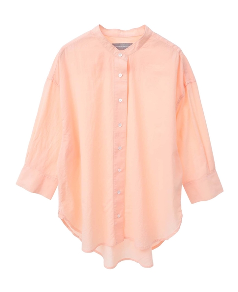 コットンローンバンドカラーシャツ 詳細画像 オレンジ 3