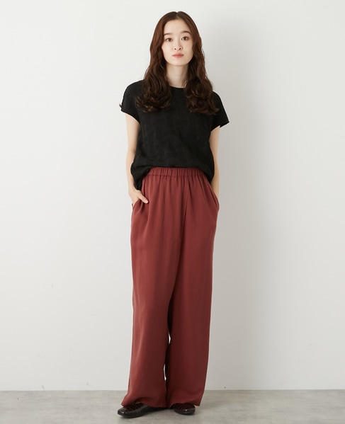 フレンチスリーブジャガードプルオーバー 詳細画像 ブラック 2