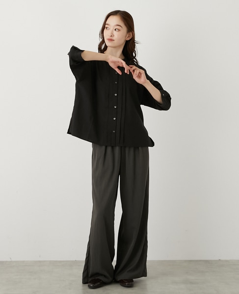 【LOURMARIN】フロントタックシャツ 詳細画像 ブラック 3