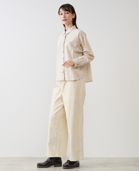 コットンレギュラーカラーシャツ 詳細画像 グレージュ 2