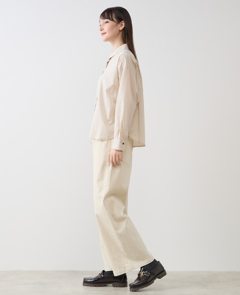 コットンレギュラーカラーシャツ 詳細画像 グレージュ 3