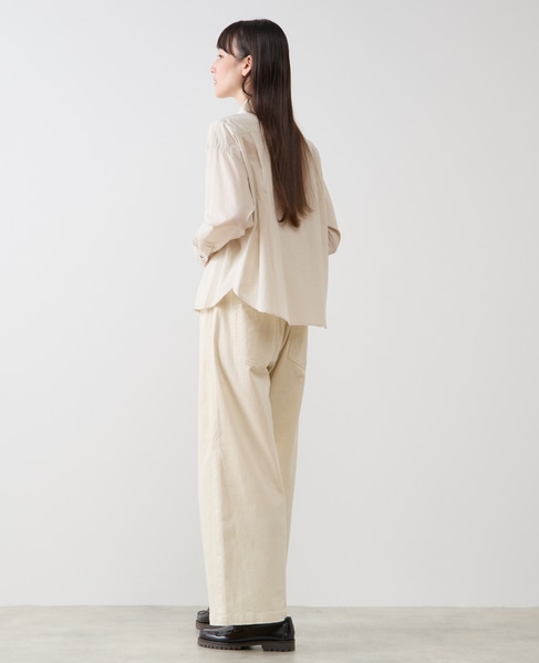 コットンレギュラーカラーシャツ 詳細画像 グレージュ 4