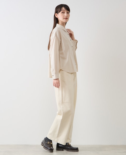 コットンレギュラーカラーシャツ 詳細画像 グレージュ 6