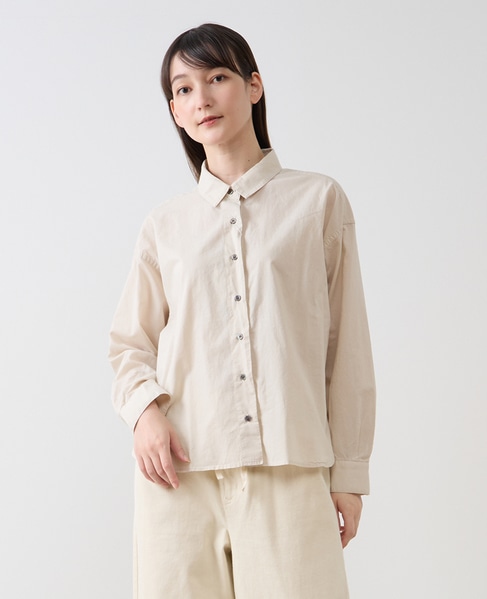 コットンレギュラーカラーシャツ 詳細画像 グレージュ 7