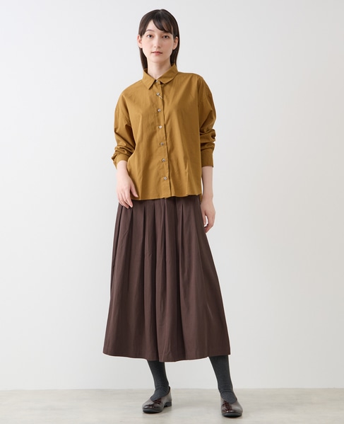 コットンレギュラーカラーシャツ 詳細画像 マスタード 1