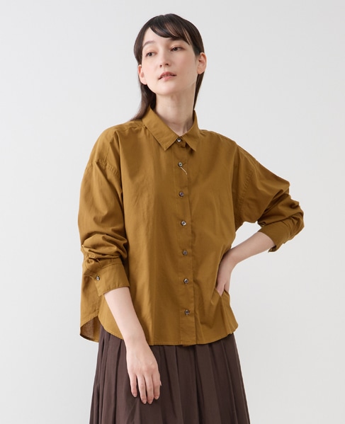 コットンレギュラーカラーシャツ 詳細画像 マスタード 2