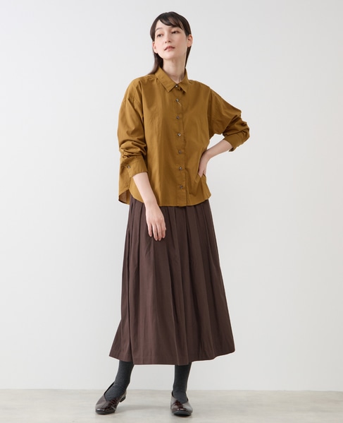 コットンレギュラーカラーシャツ 詳細画像 マスタード 3