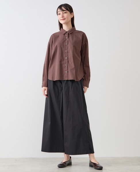 コットンレギュラーカラーシャツ 詳細画像 ブラウン 2