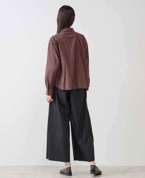 コットンレギュラーカラーシャツ 詳細画像 ブラウン 4