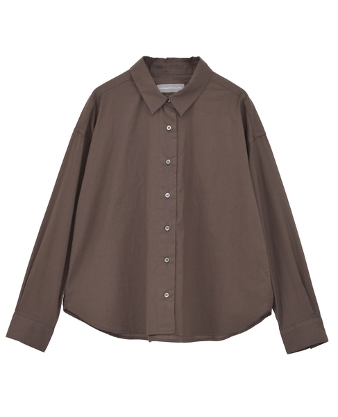 コットンレギュラーカラーシャツ 詳細画像 ブラウン 9