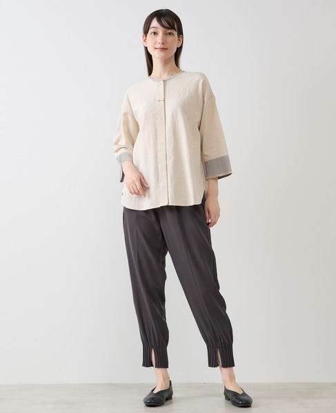 【LOURMARIN】プリーツブラウス 詳細画像 キナリ 2