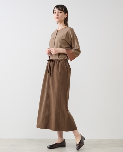 【LOURMARIN】プリーツブラウス 詳細画像 モカ 2