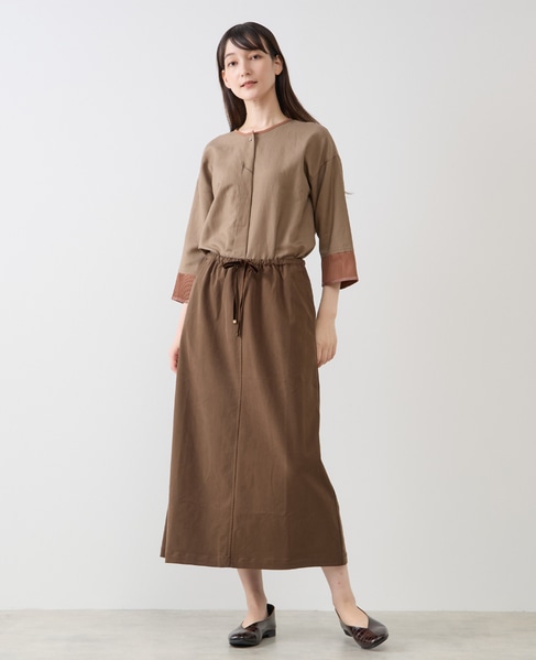 【LOURMARIN】プリーツブラウス 詳細画像 モカ 3