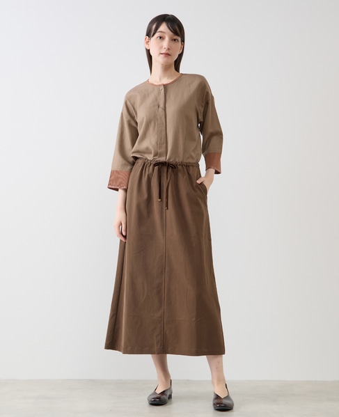 【LOURMARIN】プリーツブラウス 詳細画像 モカ 8