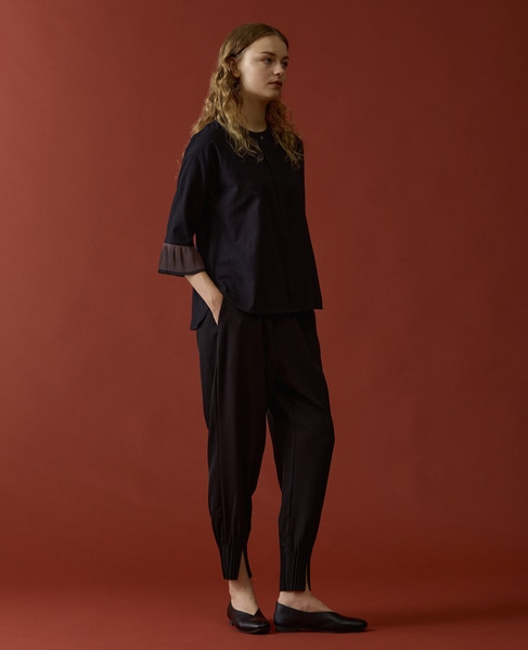 【LOURMARIN】プリーツブラウス 詳細画像 ブラック 3