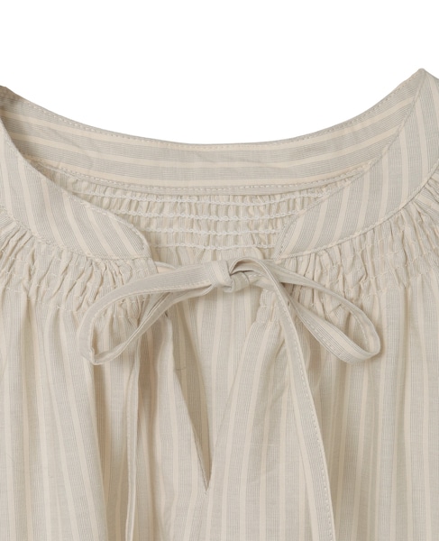 ギャザーストライプブラウス 詳細画像 オフホワイト 12