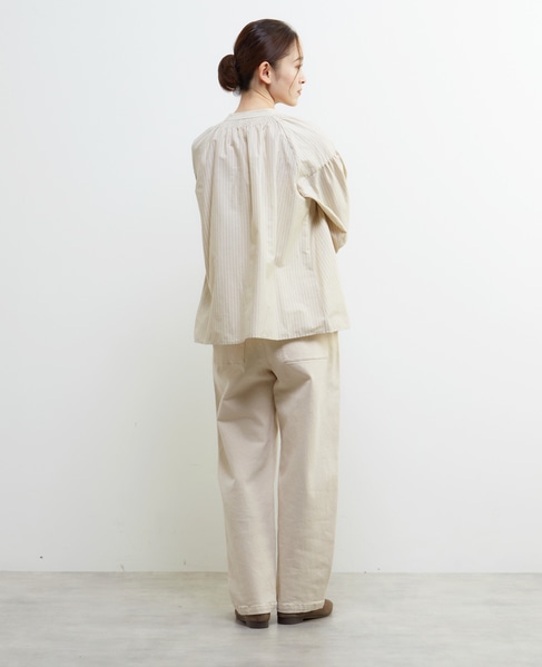 ギャザーストライプブラウス 詳細画像 オフホワイト 6