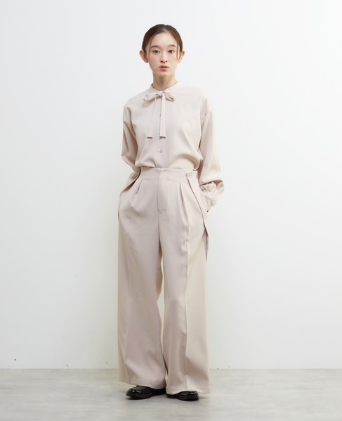 【LOURMARIN】ボウタイブラウス 詳細画像 ライトベージュ 2