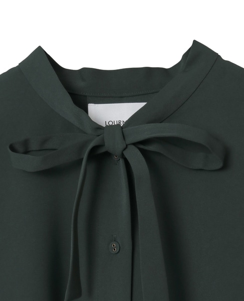 【LOURMARIN】ボウタイブラウス 詳細画像 グリーン 10