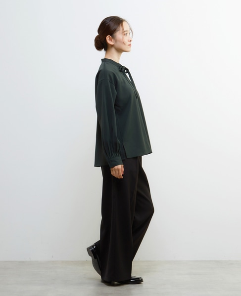 【LOURMARIN】ボウタイブラウス 詳細画像 グリーン 6