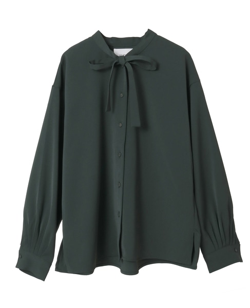 【LOURMARIN】ボウタイブラウス 詳細画像 グリーン 8