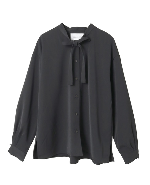 【LOURMARIN】ボウタイブラウス 詳細画像 ブラック 10