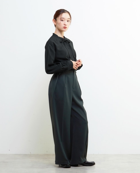 【LOURMARIN】ボウタイブラウス 詳細画像 ブラック 8