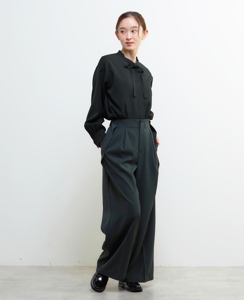 【LOURMARIN】ボウタイブラウス 詳細画像 ブラック 9