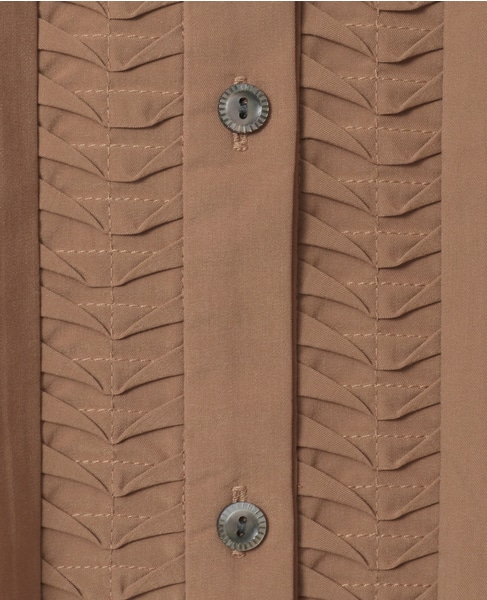 【LOURMARIN】タックバンドブラウス 詳細画像 キャメル 10