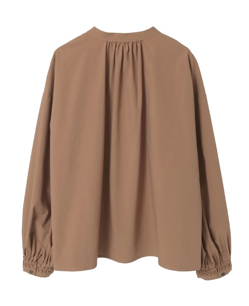 【LOURMARIN】タックバンドブラウス 詳細画像 キャメル 5