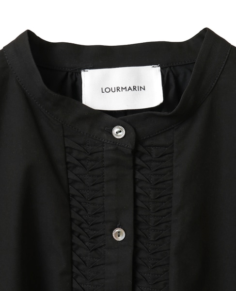 【LOURMARIN】タックバンドブラウス 詳細画像 ブラック 12