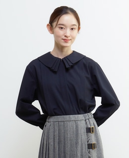 【LOURMARIN】タックカラーブラウス